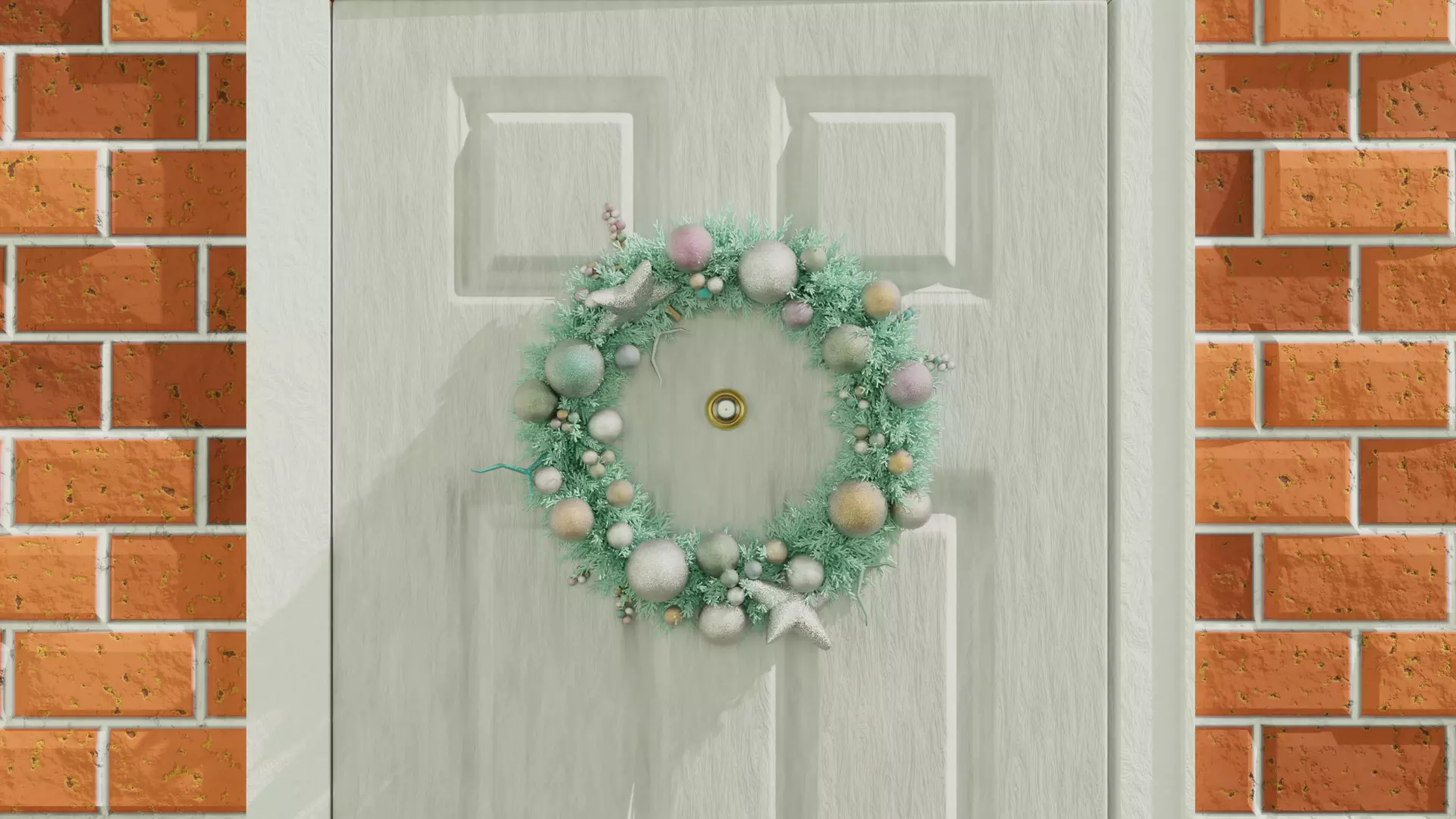 Christmas Wreath 3D model_0