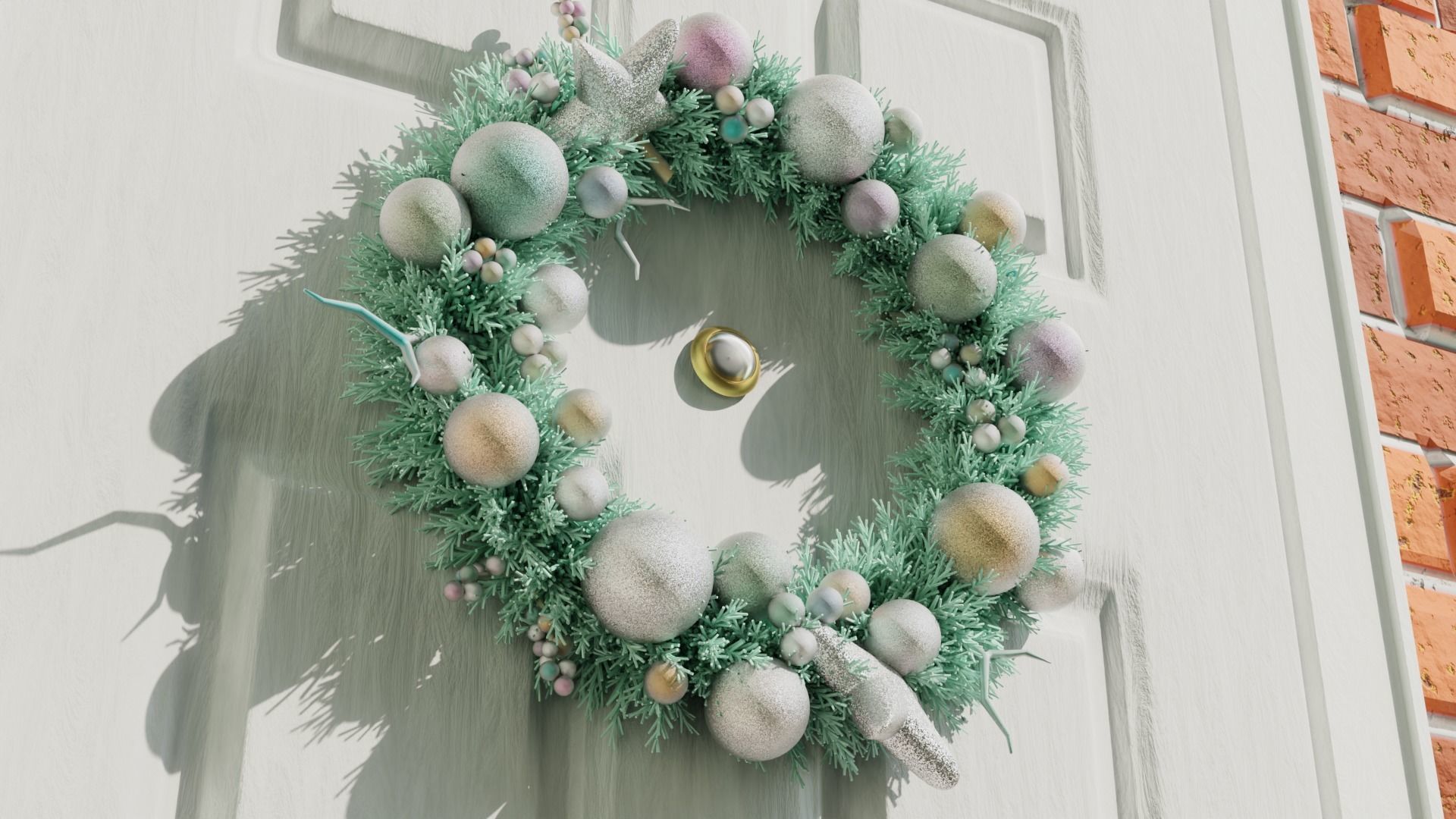 Christmas Wreath 3D model_2