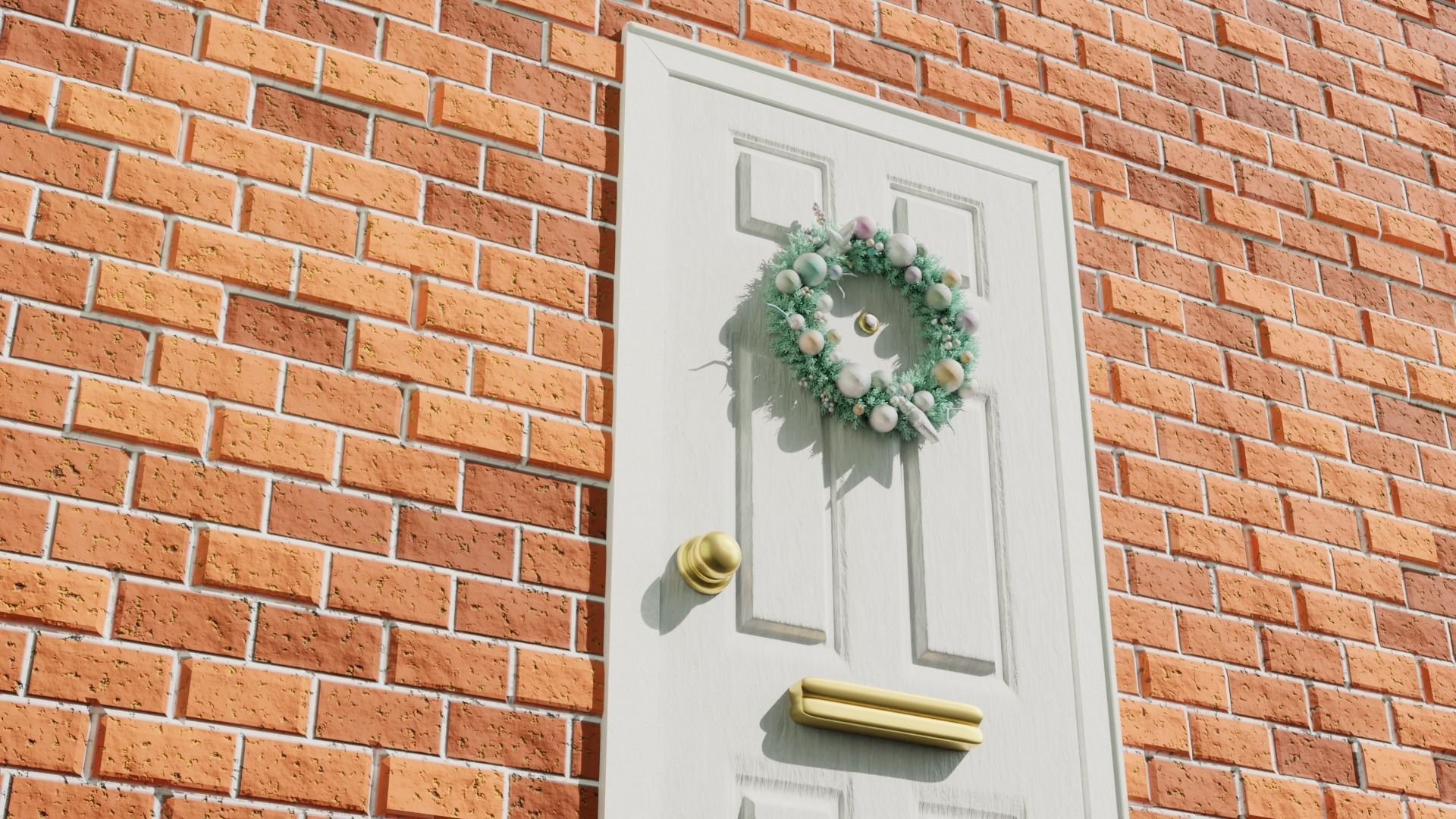 Christmas Wreath 3D model_16