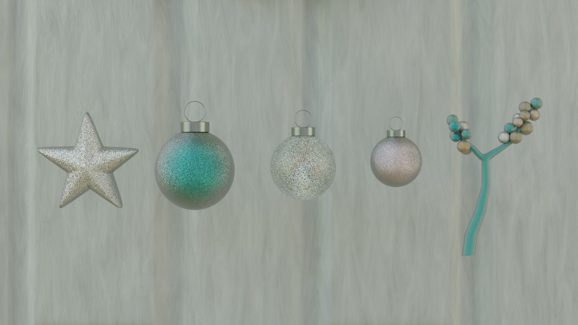 Christmas Wreath 3D model_10