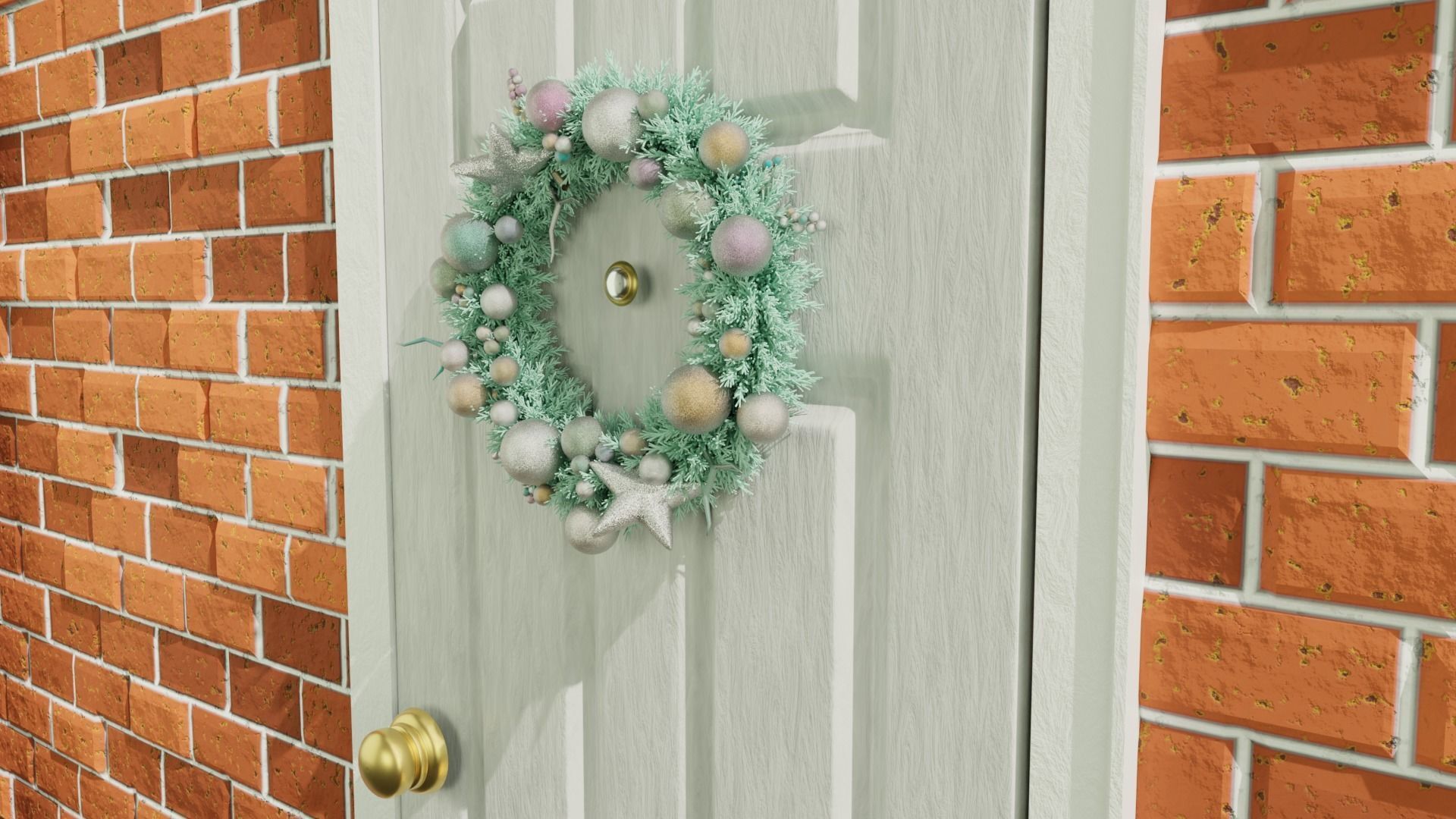 Christmas Wreath 3D model_4