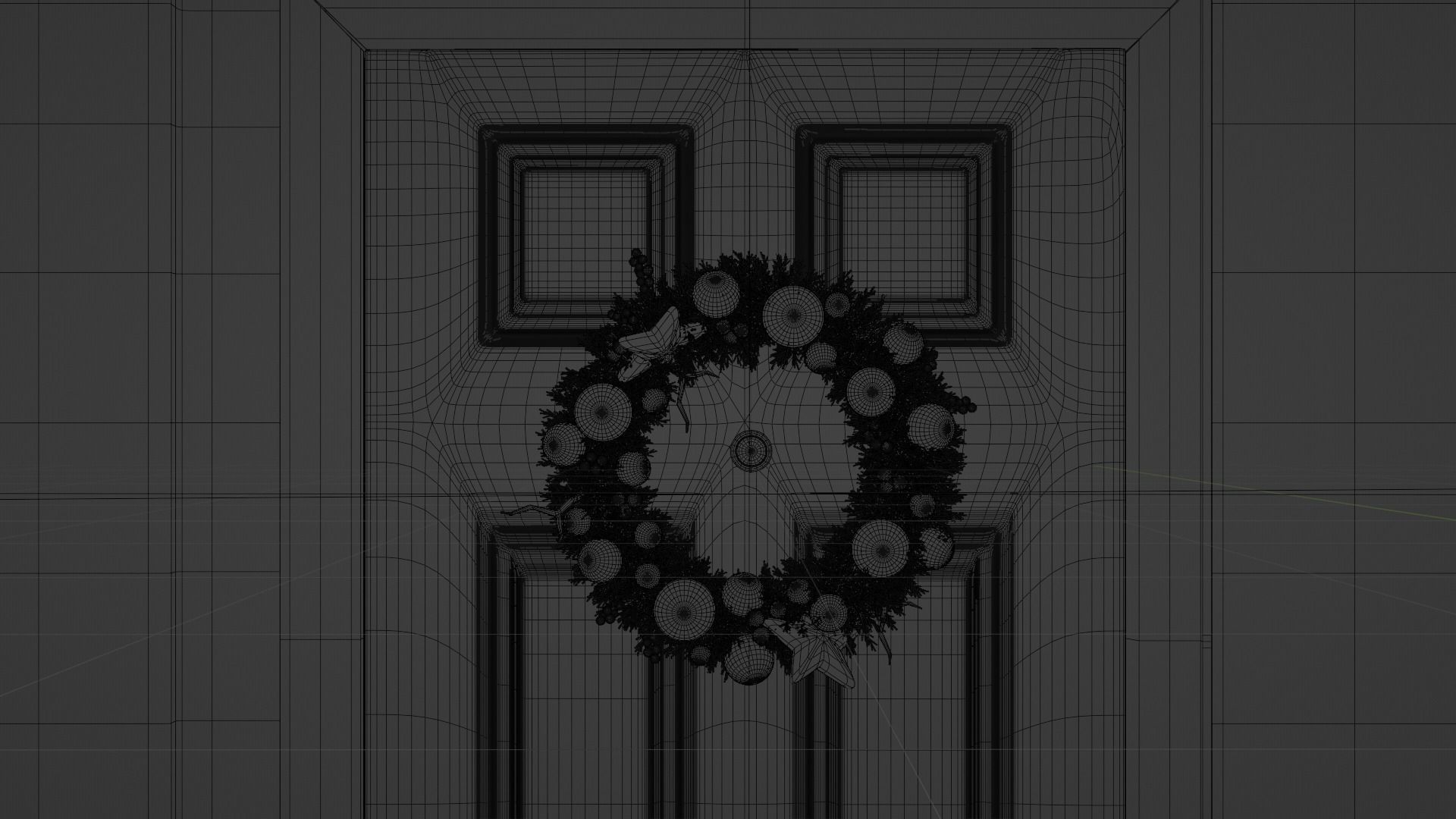 Christmas Wreath 3D model_15