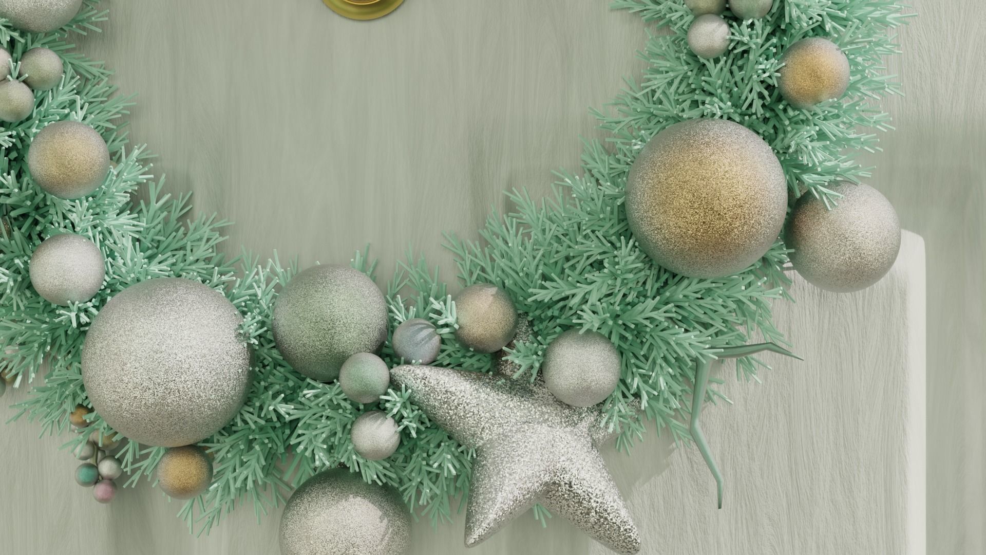 Christmas Wreath 3D model_1