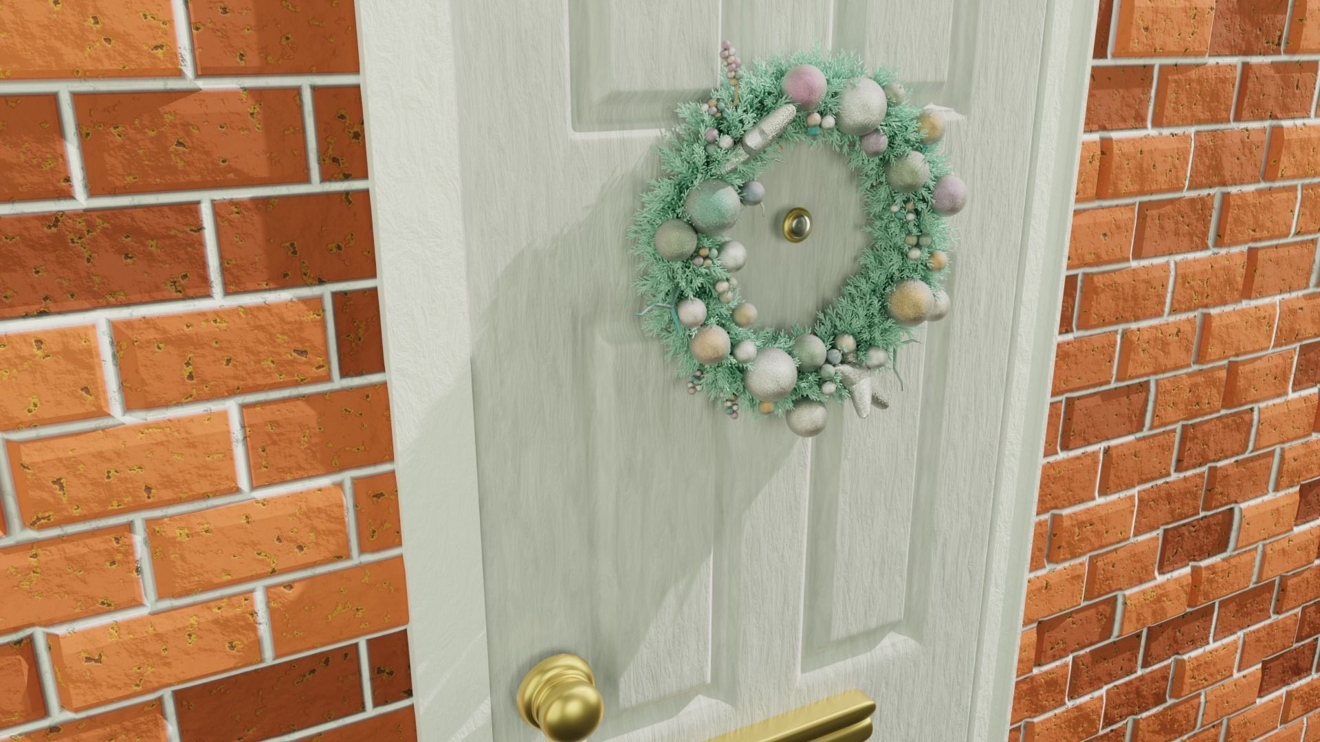 Christmas Wreath 3D model_5