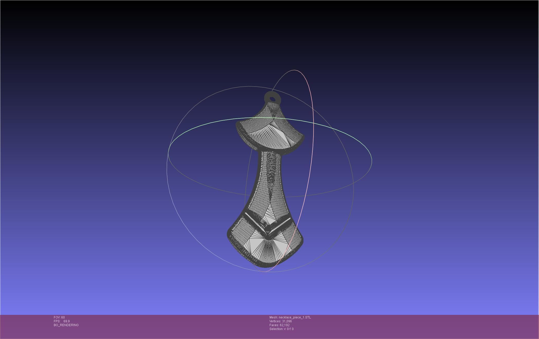 FFXIV Dancer Class Necklace Pendant 3D print model_6