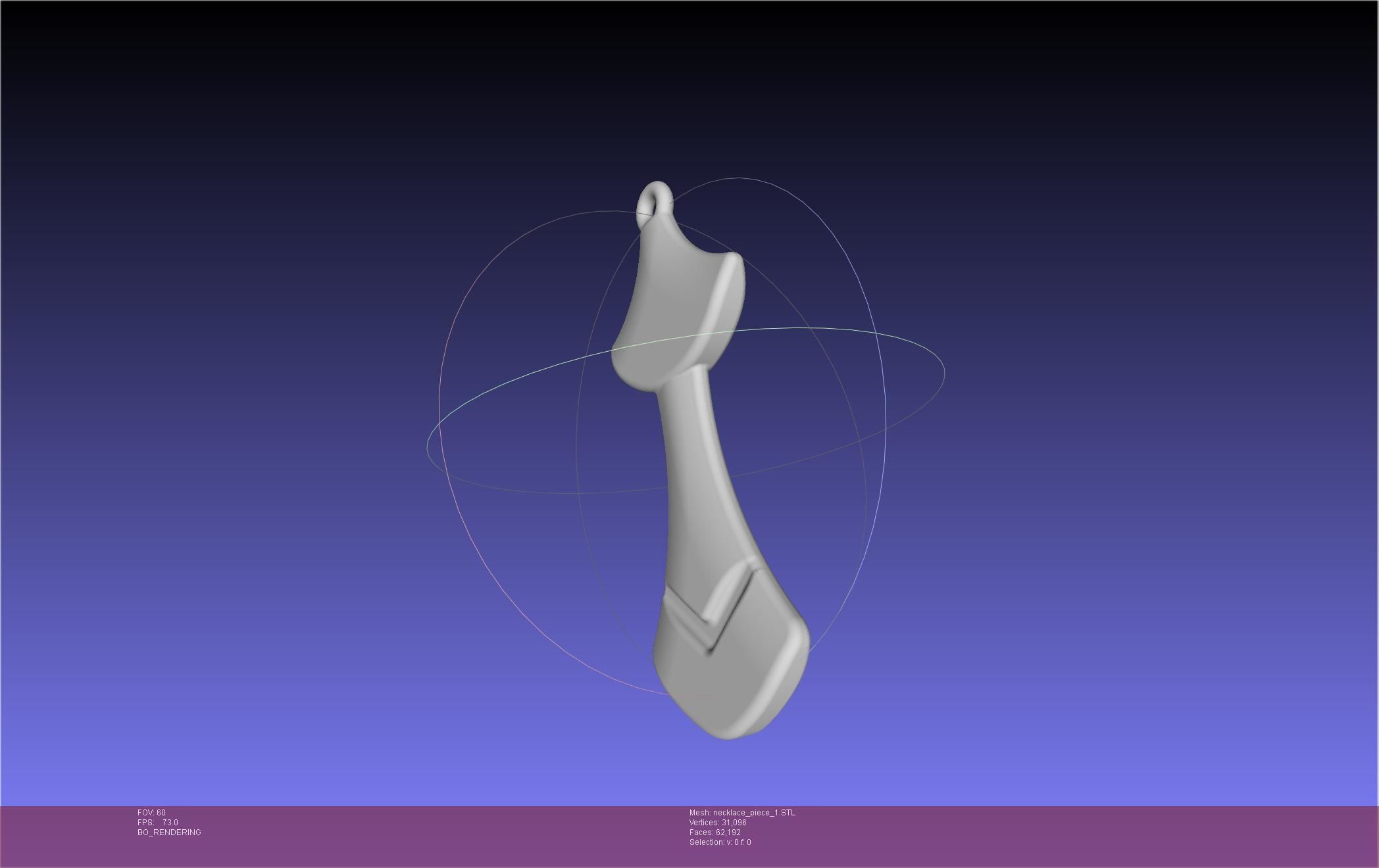 FFXIV Dancer Class Necklace Pendant 3D print model_9