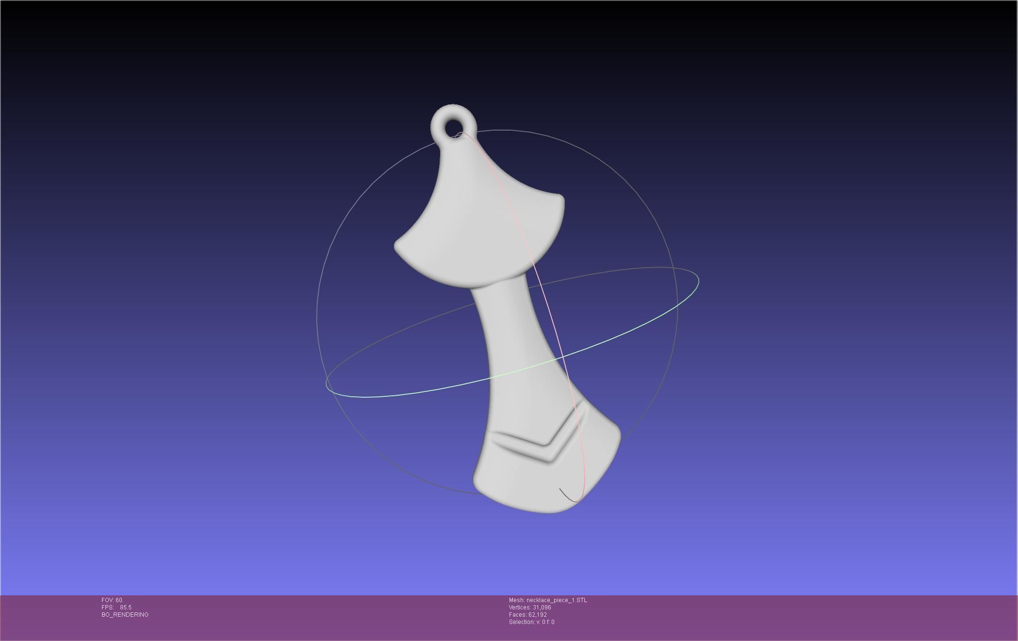 FFXIV Dancer Class Necklace Pendant 3D print model_8