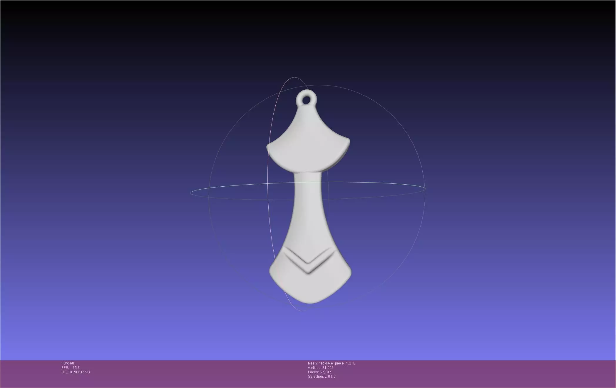 FFXIV Dancer Class Necklace Pendant 3D print model_0