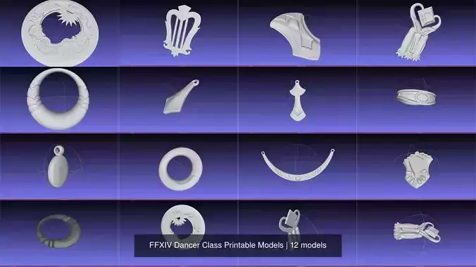 FFXIV Dancer Class Printable Models 3D Model Collection