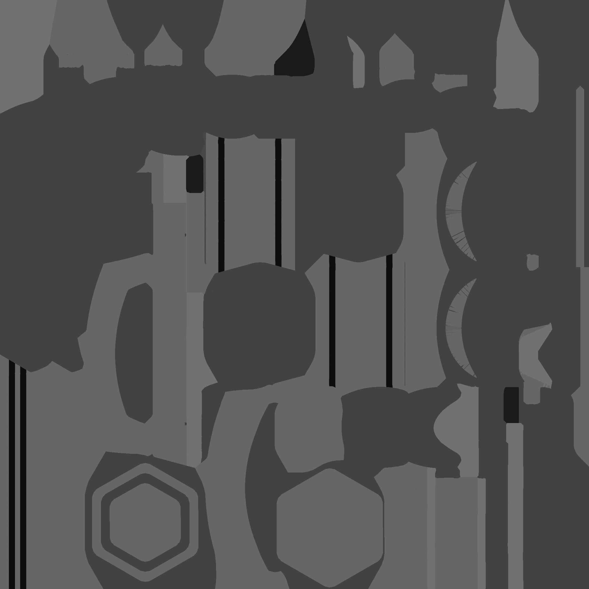 SciFi Facility A07 Black - Sci Fi Exterior Design Low-poly 3D model_24