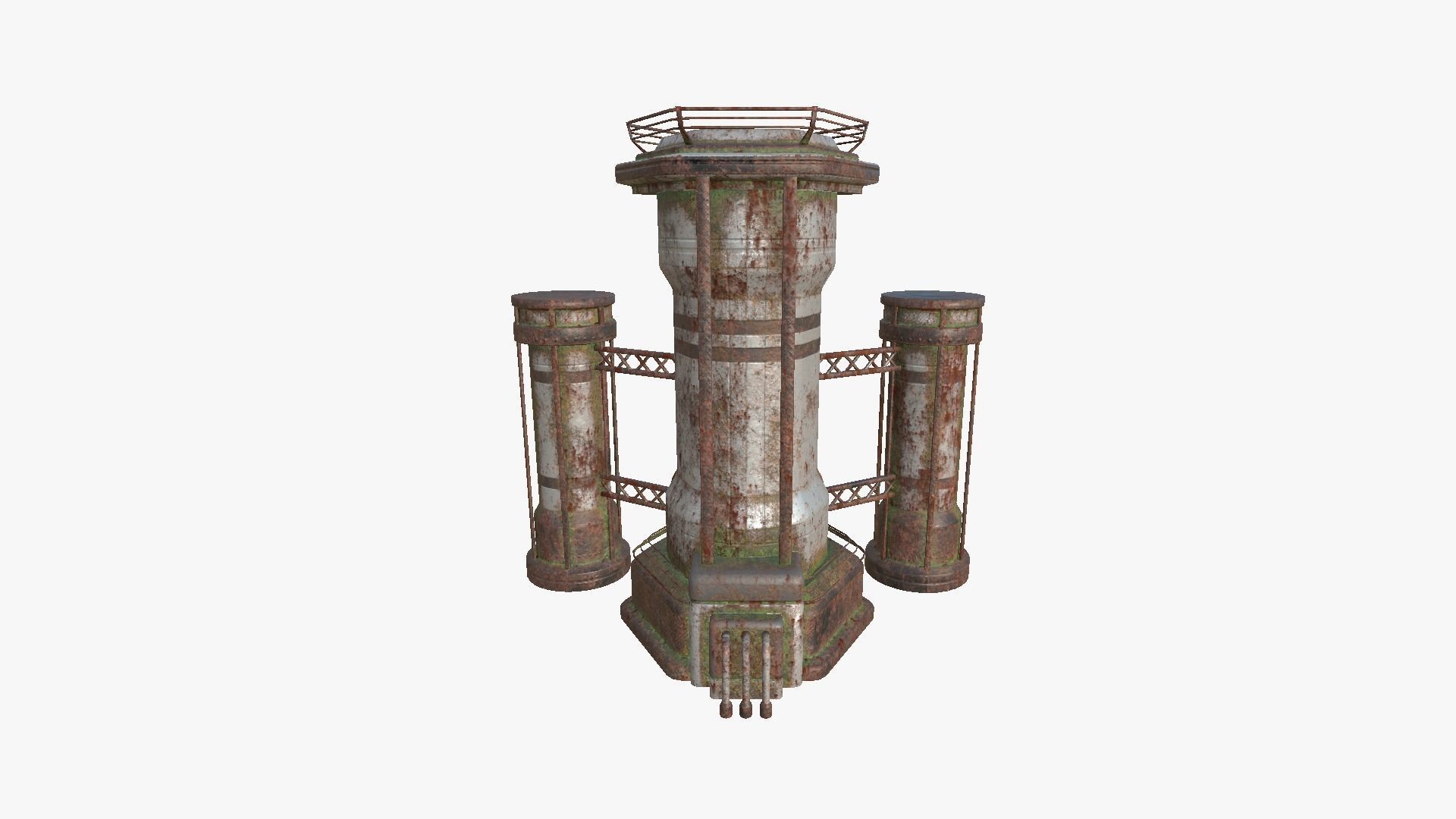 SciFi Facility A10 Abandoned - Sci Fi Exterior Design Low-poly 3D model_2