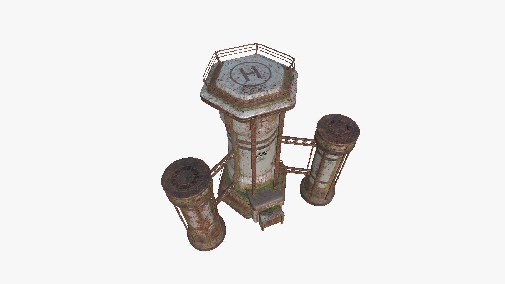 SciFi Facility A10 Abandoned - Sci Fi Exterior Design Low-poly 3D model_4