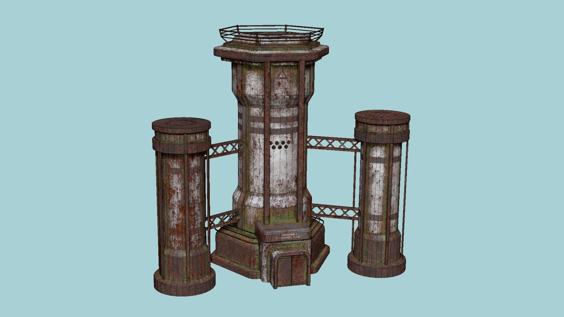 SciFi Facility A10 Abandoned - Sci Fi Exterior Design Low-poly 3D model_6