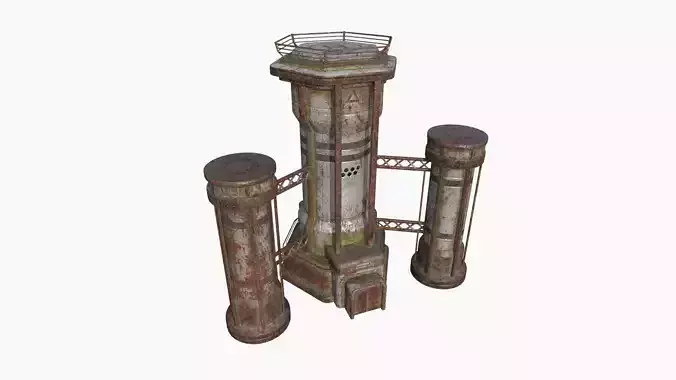 SciFi Facility A10 Abandoned - Sci Fi Exterior Design Low-poly 3D model