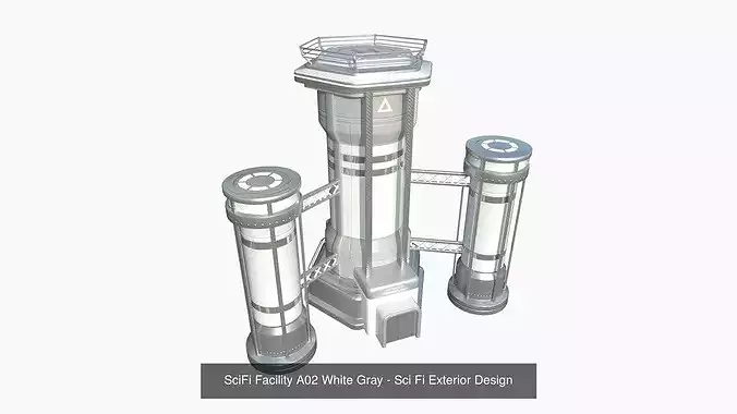 10 SciFi Facility A Collection - Sci Fi Exterior Design 3D Model Pack 3
