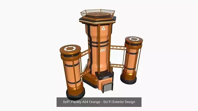 10 SciFi Facility A Collection - Sci Fi Exterior Design 3D Model Pack 5