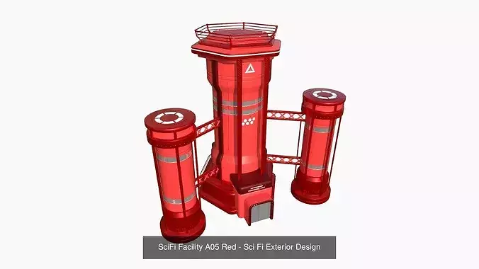 10 SciFi Facility A Collection - Sci Fi Exterior Design 3D Model Pack 6