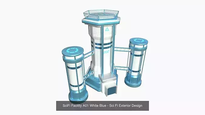 10 SciFi Facility A Collection - Sci Fi Exterior Design 3D Model Pack 2