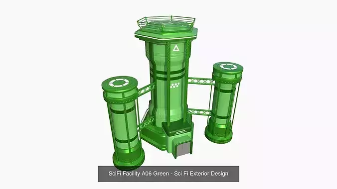 10 SciFi Facility A Collection - Sci Fi Exterior Design 3D Model Pack 7