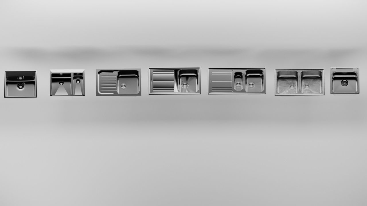 kitchen sink and faucet 3D model_6