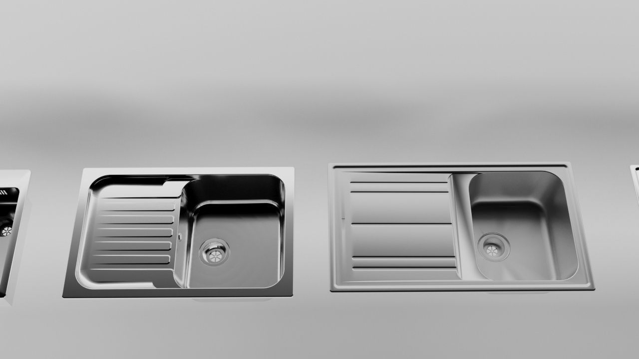 kitchen sink and faucet 3D model_8