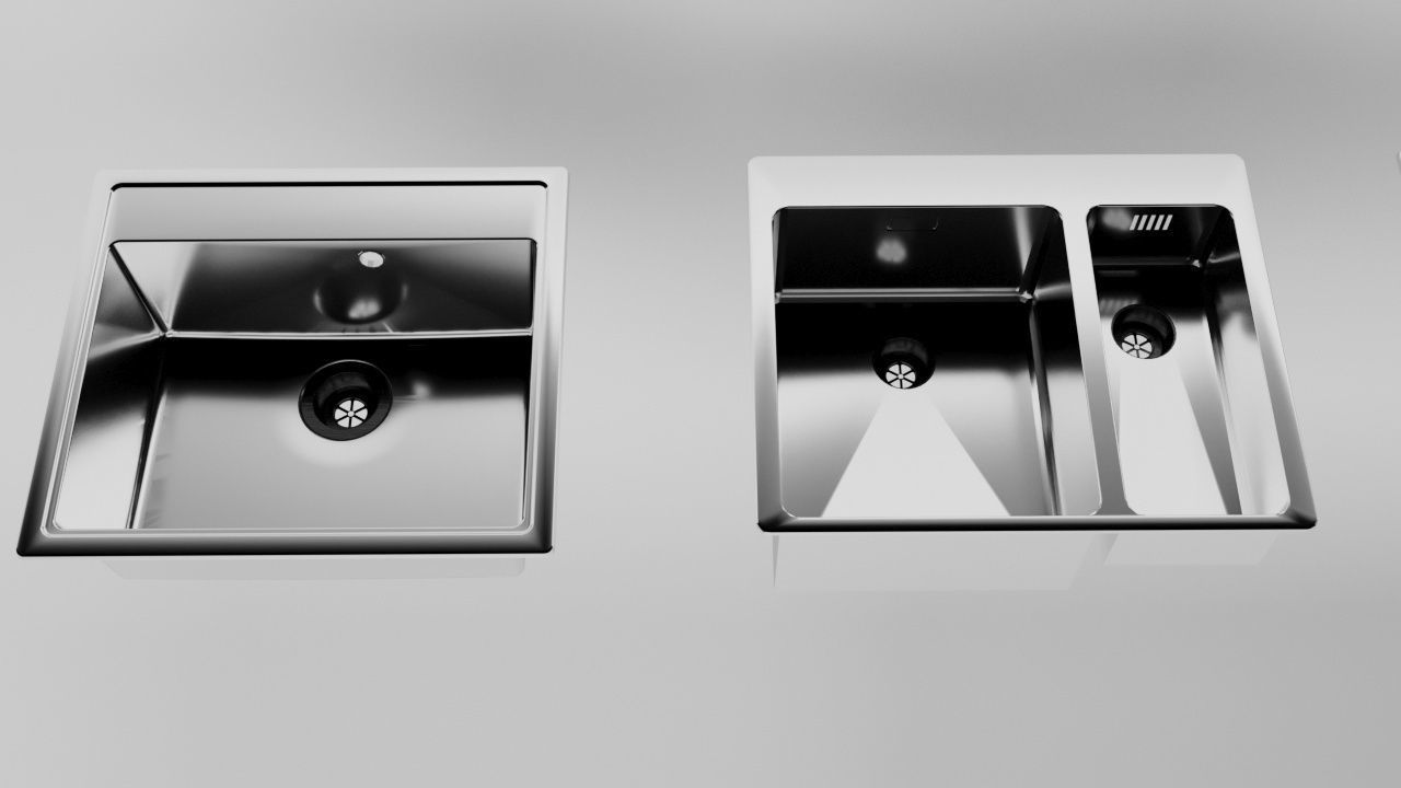 kitchen sink and faucet 3D model_7