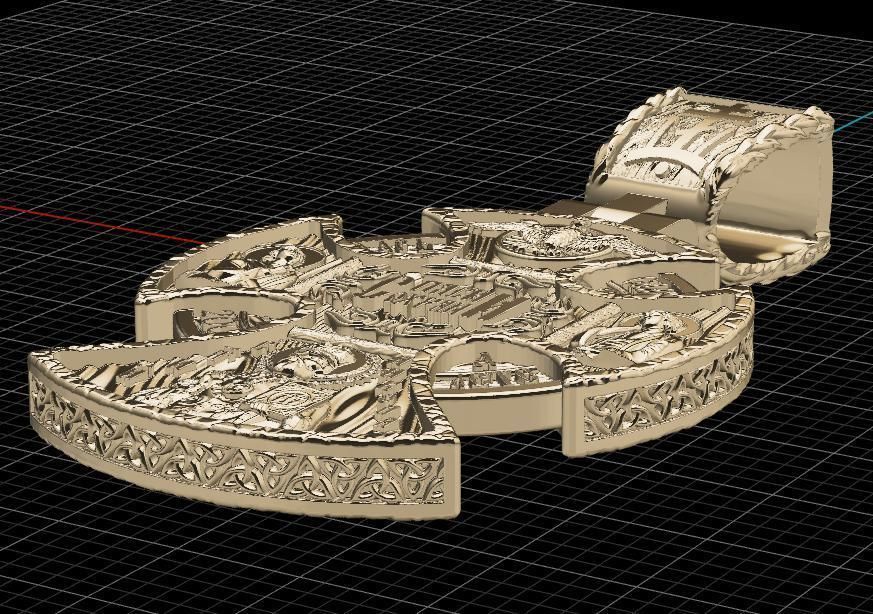 cross christian pendant in sterling silver 3D print model_17