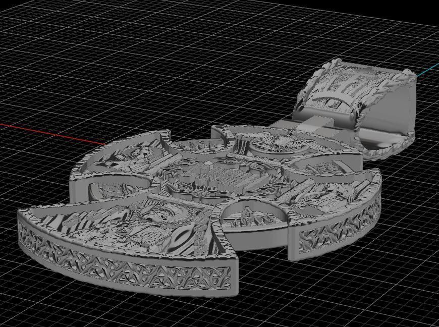 cross christian pendant in sterling silver 3D print model_32