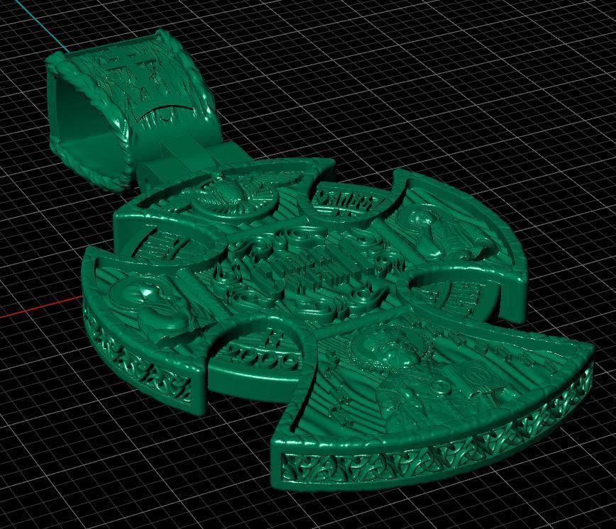 cross christian pendant in sterling silver 3D print model_29