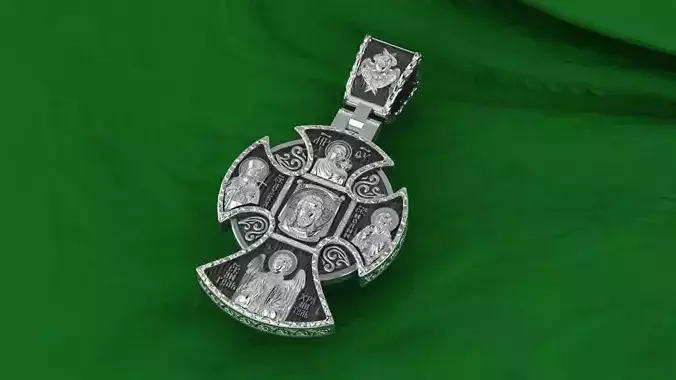 cross christian pendant in sterling silver