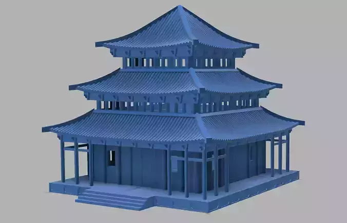 Chinese Temple 3D print model