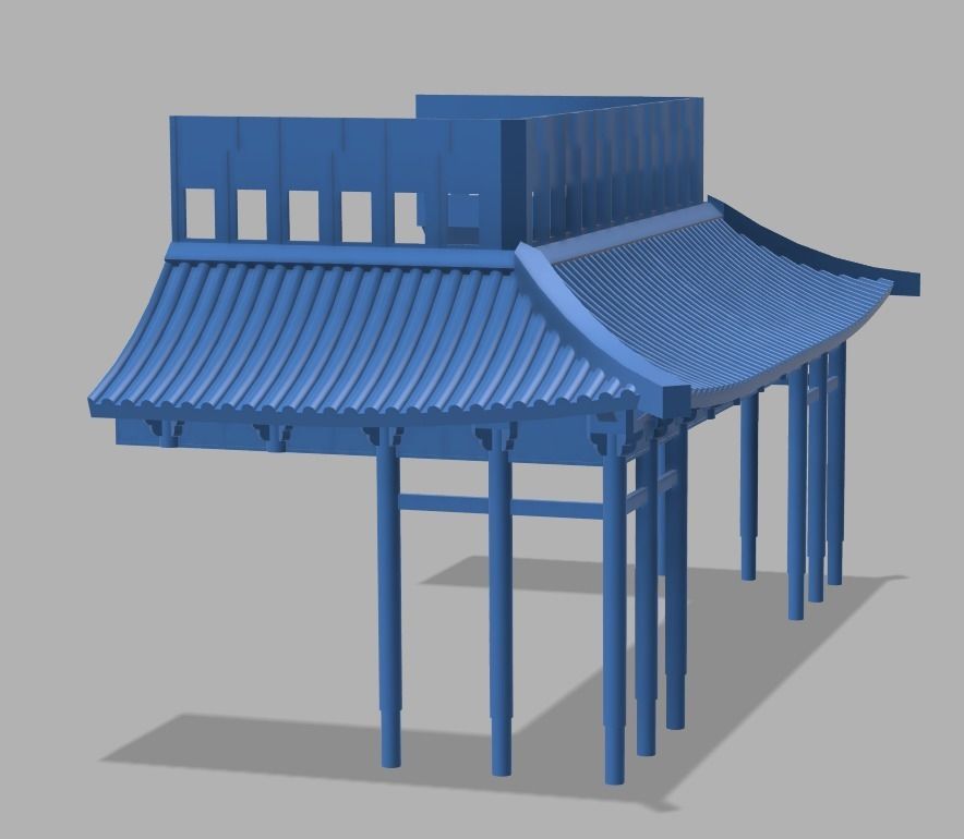 Chinese Temple 3D print model_2