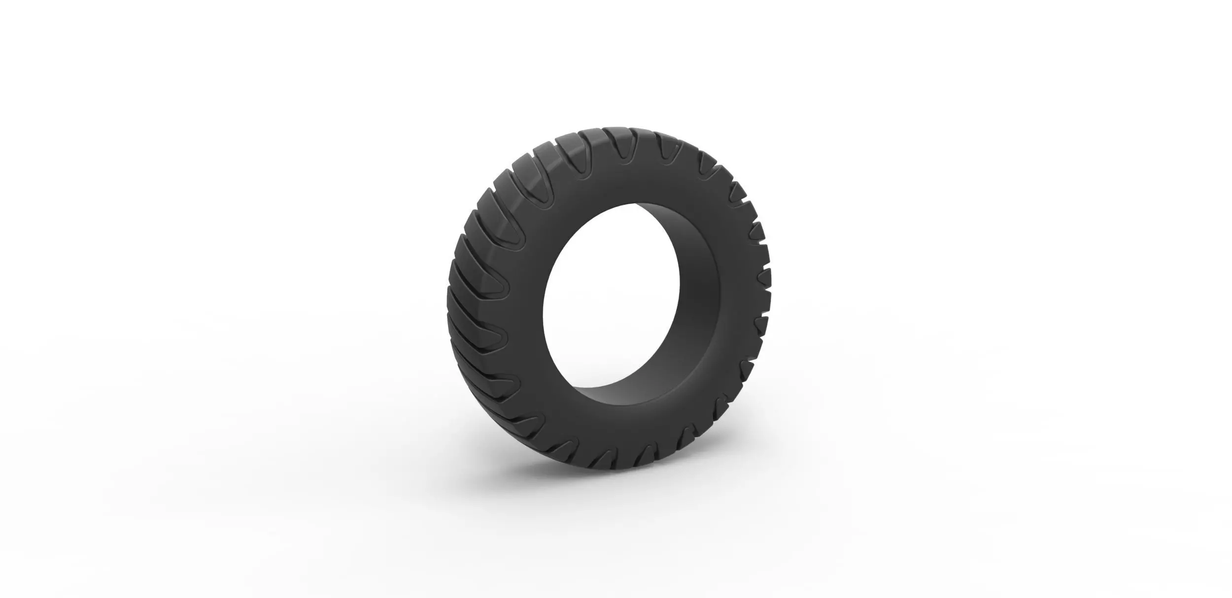 Semi truck tire 5 Scale 1 to 25 3D print model_0