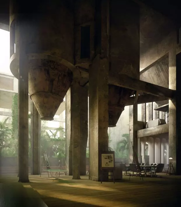 Steampunk Architectural Office 3D model_0