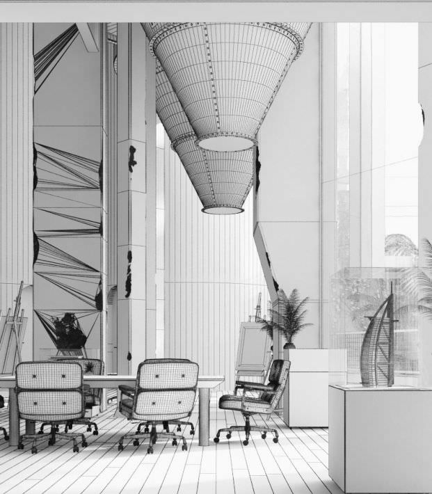 Steampunk Architectural Office 3D model_2