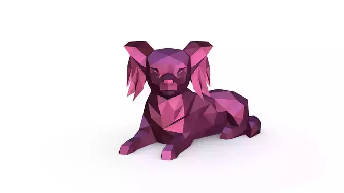 long haired chihuahua 3D print model