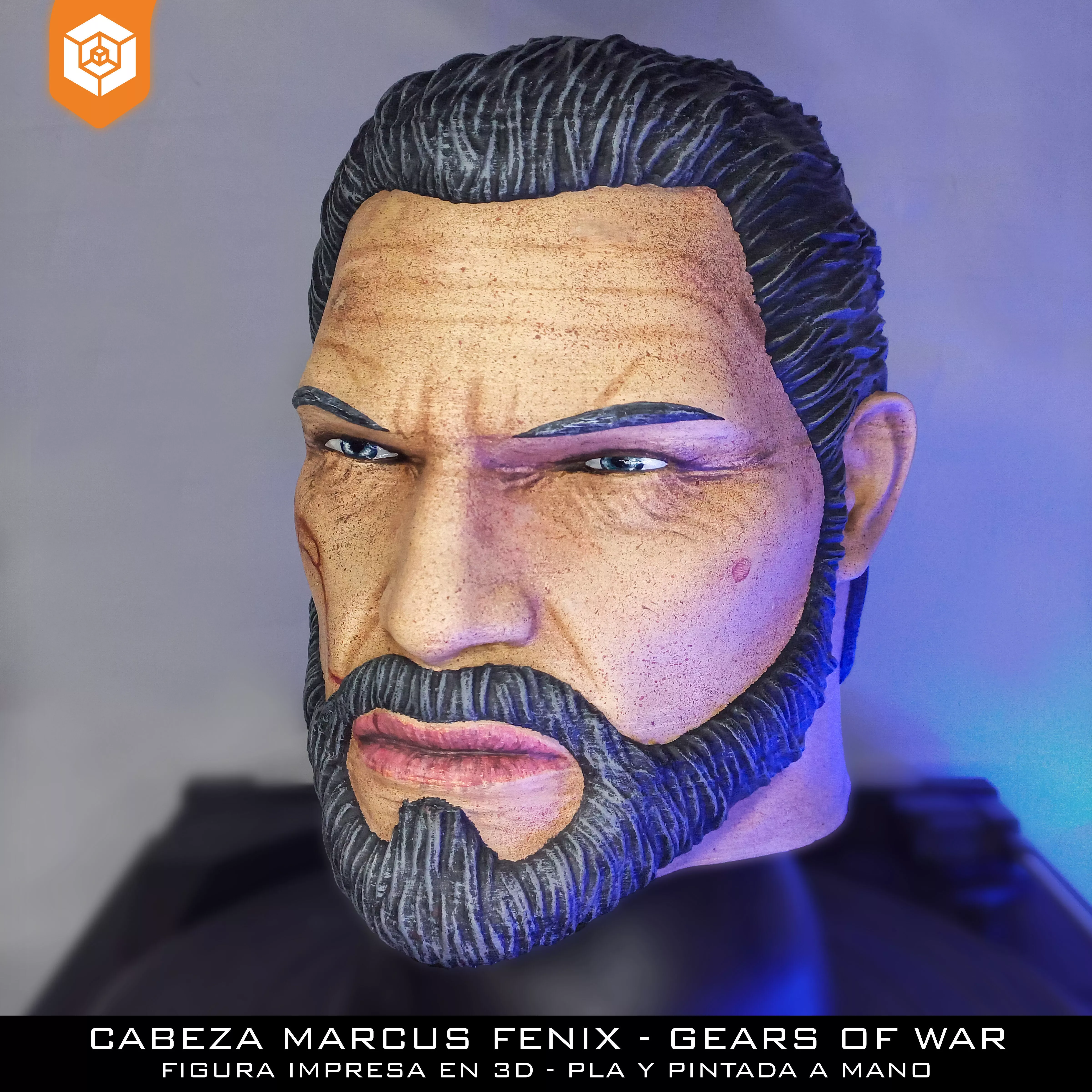 Marcus Fenix Old Head - Gears of War 3D print model