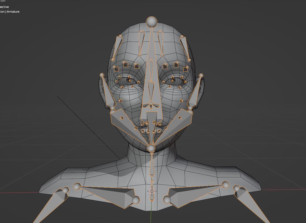 Rig Face3D low-poly  Free low-poly 3D model_5