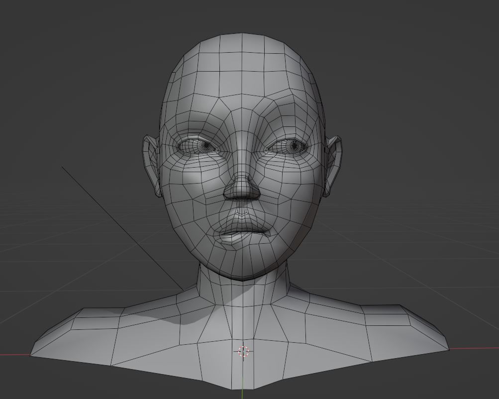 Rig Face3D low-poly  Free low-poly 3D model_3