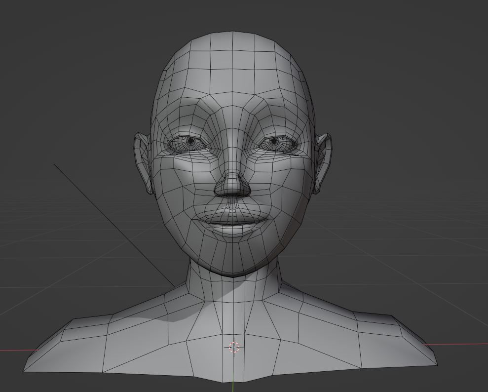 Rig Face3D low-poly  Free low-poly 3D model_4