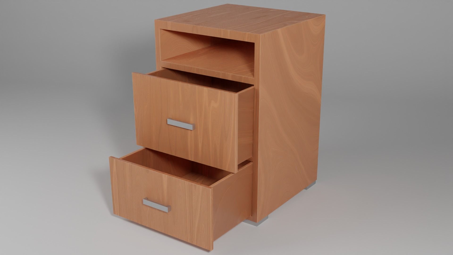 night stand Low-poly 3D model_1