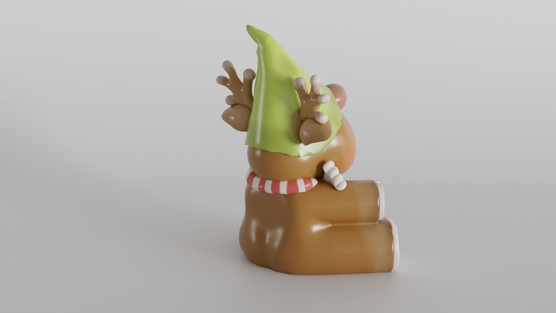 Adorable Christmas Reindeer 3D print model_4