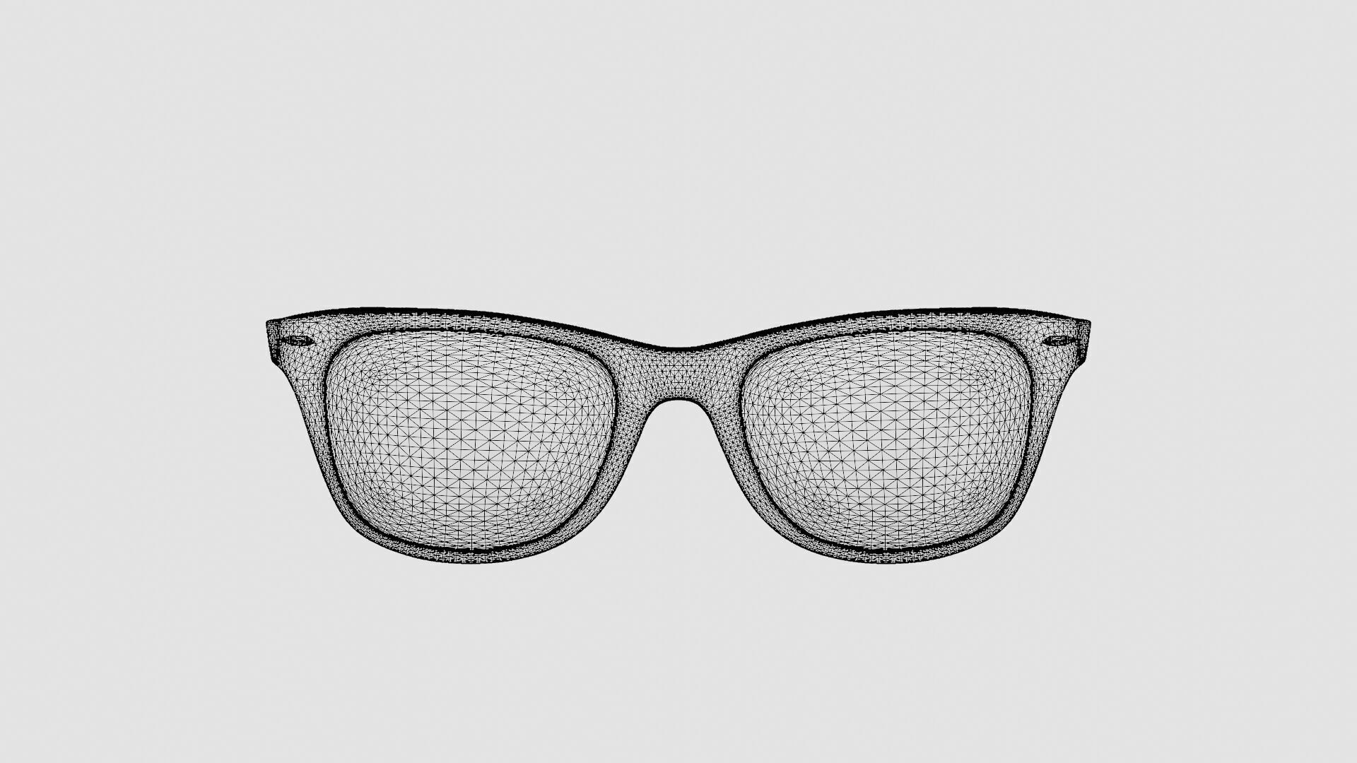 Ray-Ban Wayfarer Liteforce - RB4195 601S88 Sunglasses Low-poly 3D model_6