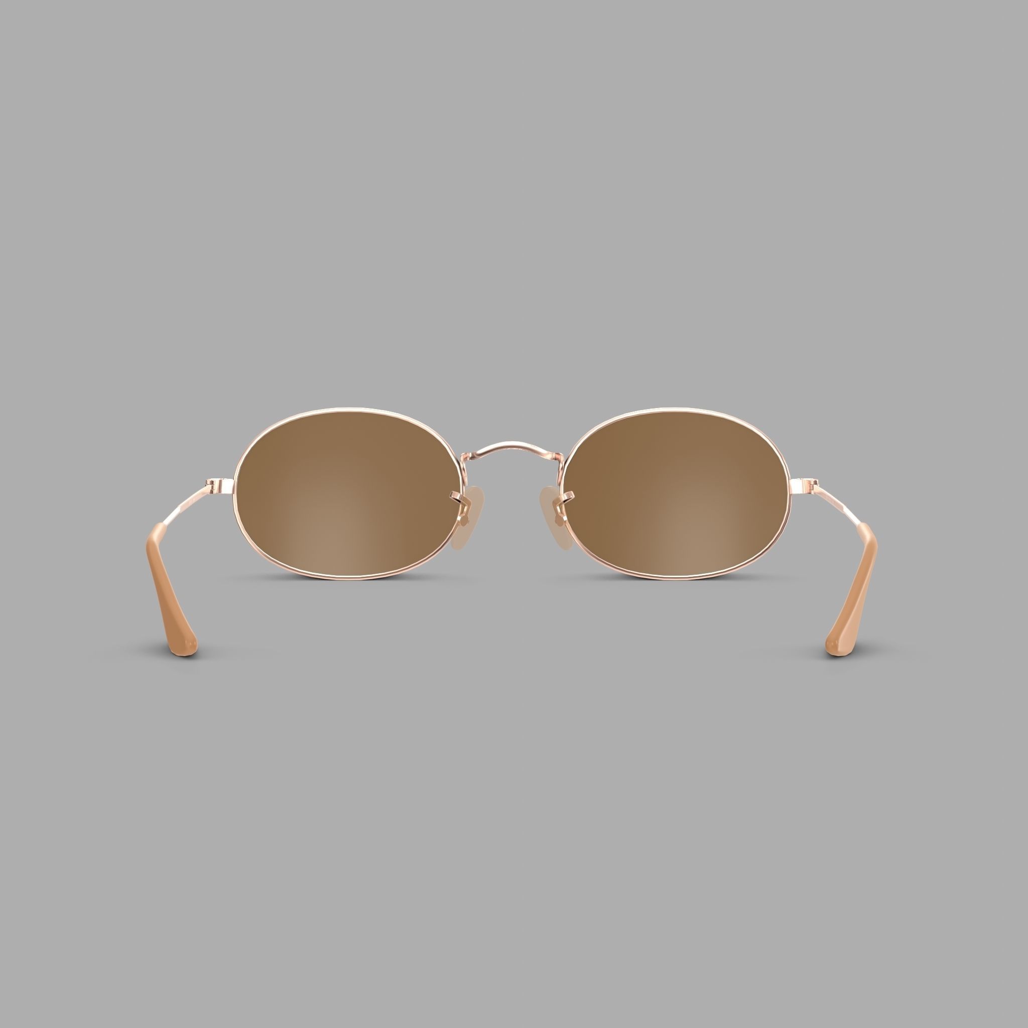 Ray-Ban Oval Washed Evolve - RB3547N 91314I Sunglasses Low-poly 3D model_1