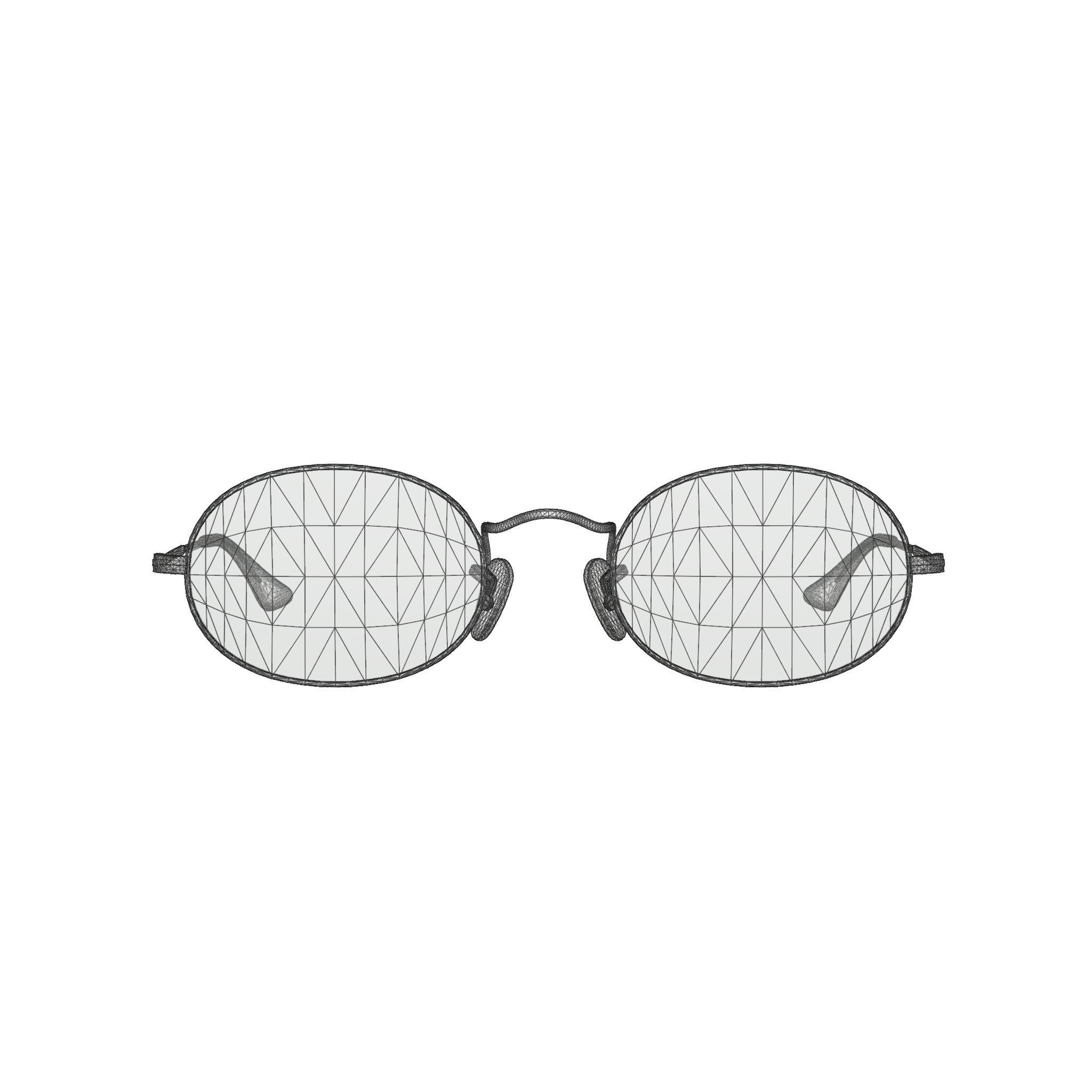 Ray-Ban Oval Washed Evolve - RB3547N 91314I Sunglasses Low-poly 3D model_6