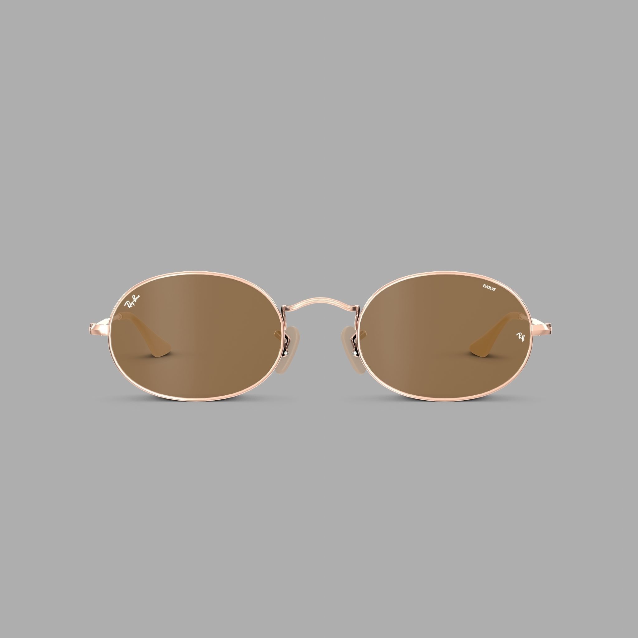 Ray-Ban Oval Washed Evolve - RB3547N 91314I Sunglasses Low-poly 3D model_2