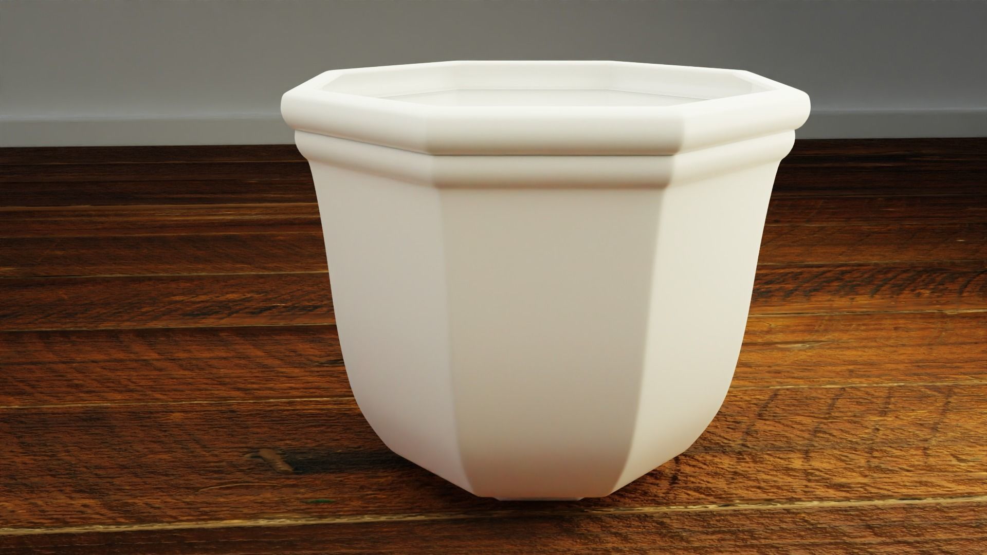 Decorative Porcelain Vase Low-poly 3D model_5