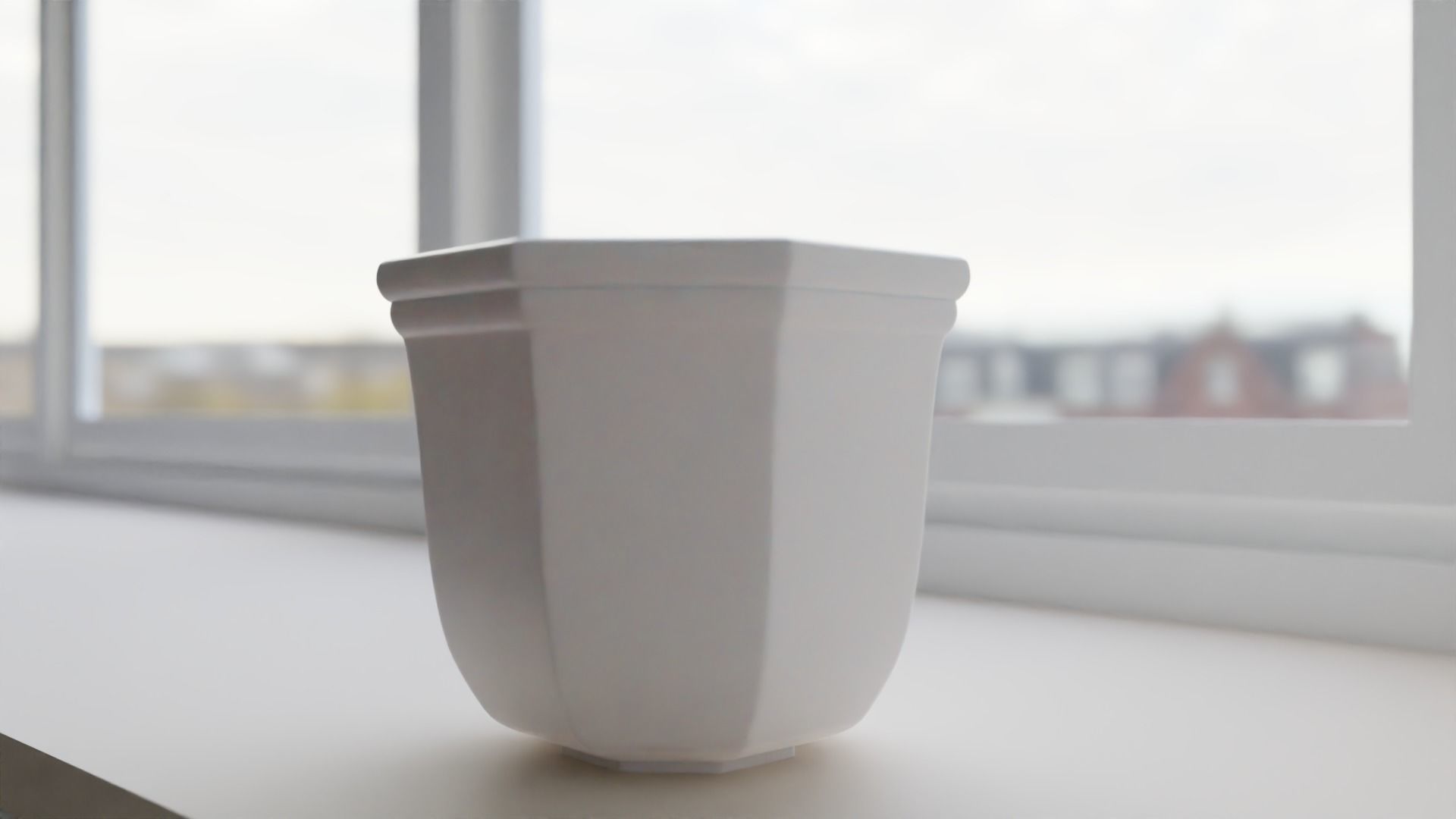 Decorative Porcelain Vase Low-poly 3D model_6