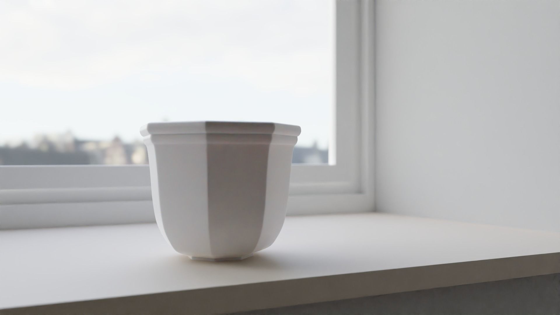 Decorative Porcelain Vase Low-poly 3D model_7