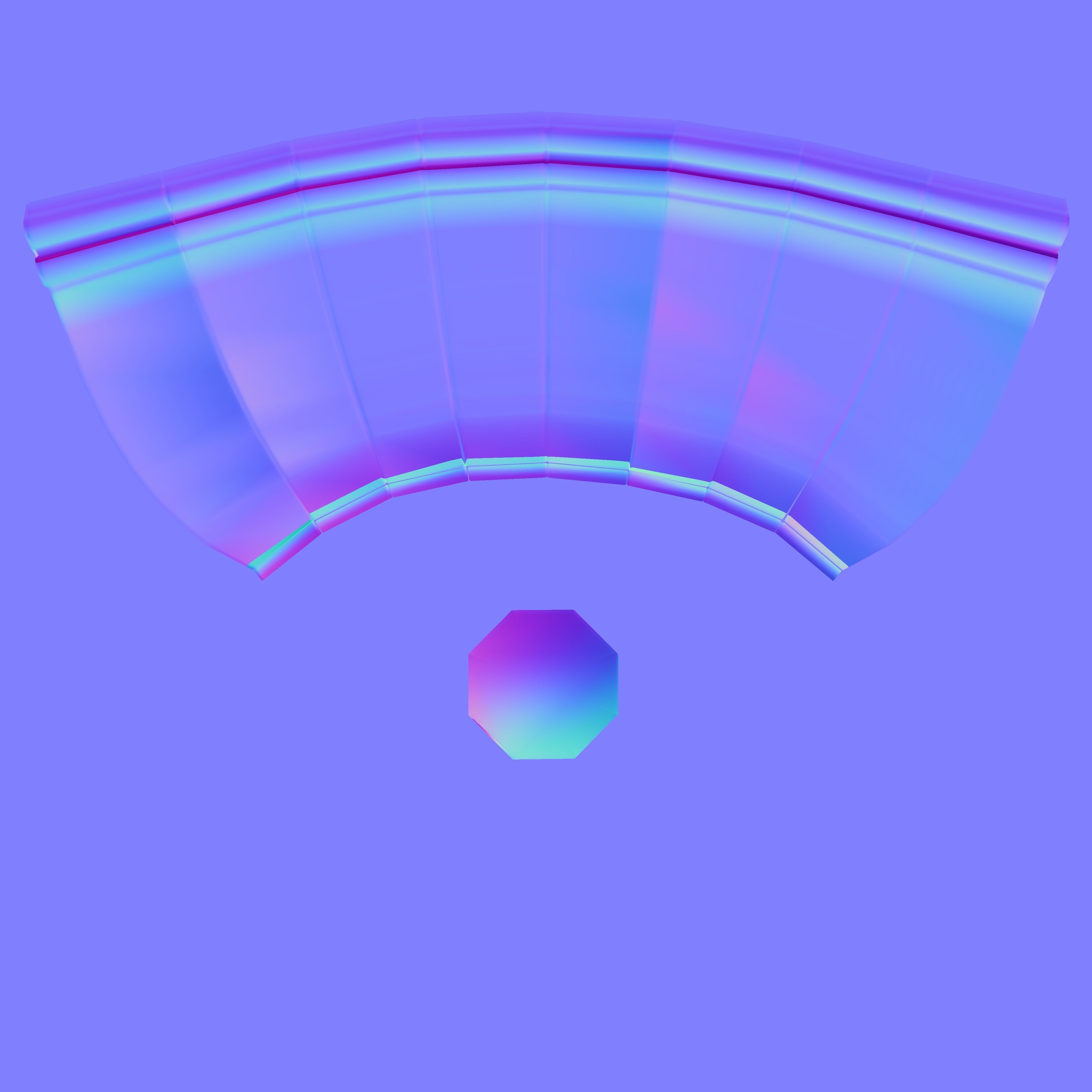 Decorative Porcelain Vase Low-poly 3D model_11